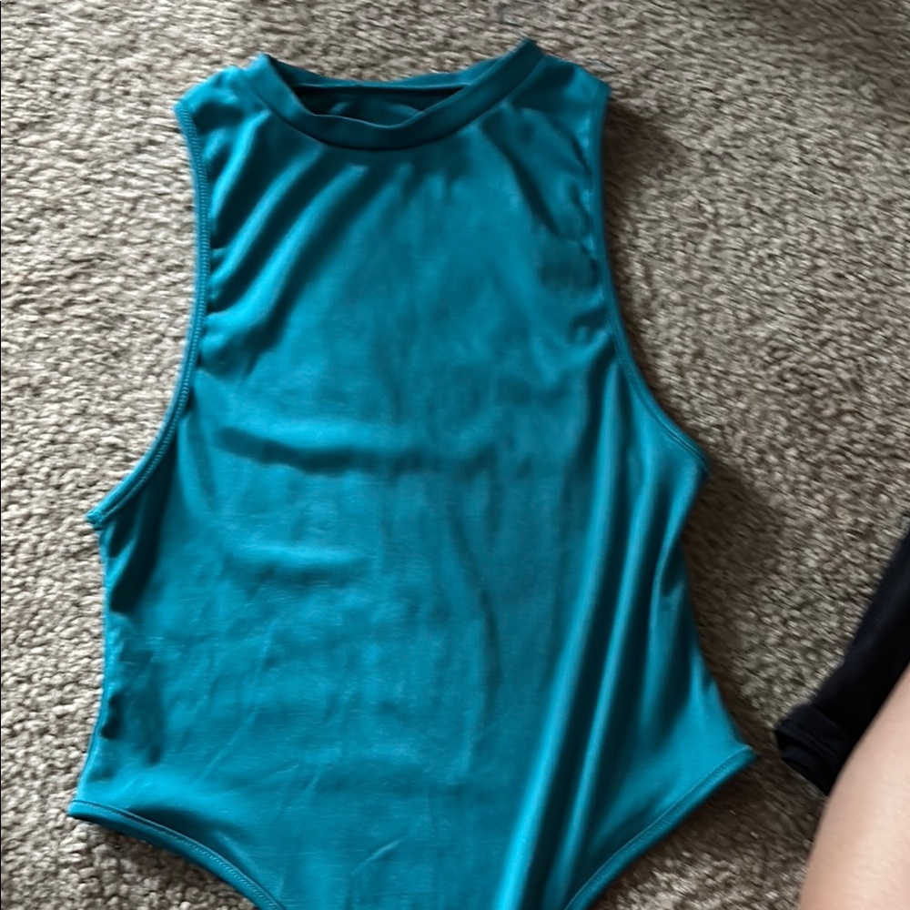 Teal Sleeveless Bodysuit